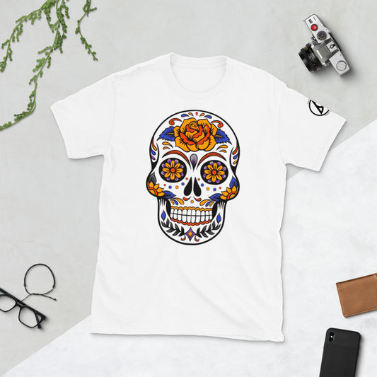 Mex Skull Artctic Orange Unisex T-Shirt