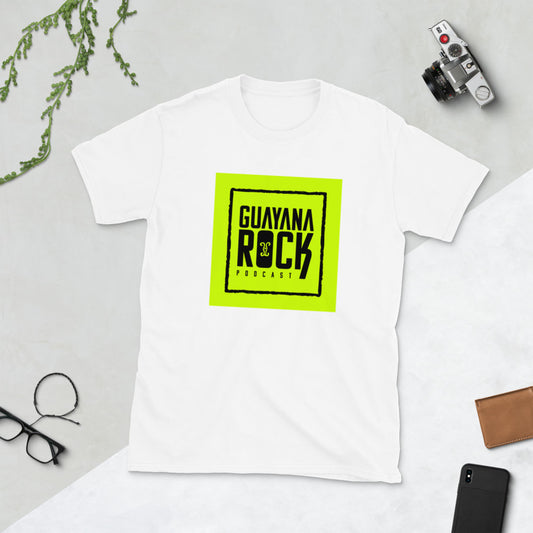 Guayana Rock Podcast Green Unisex T-Shirt White