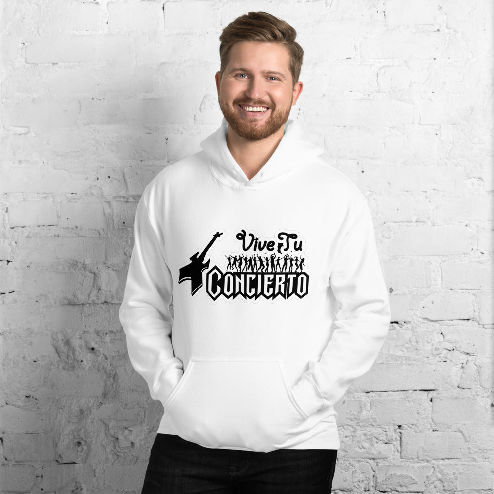 Vive Tu Concierto White Unisex Hoodie