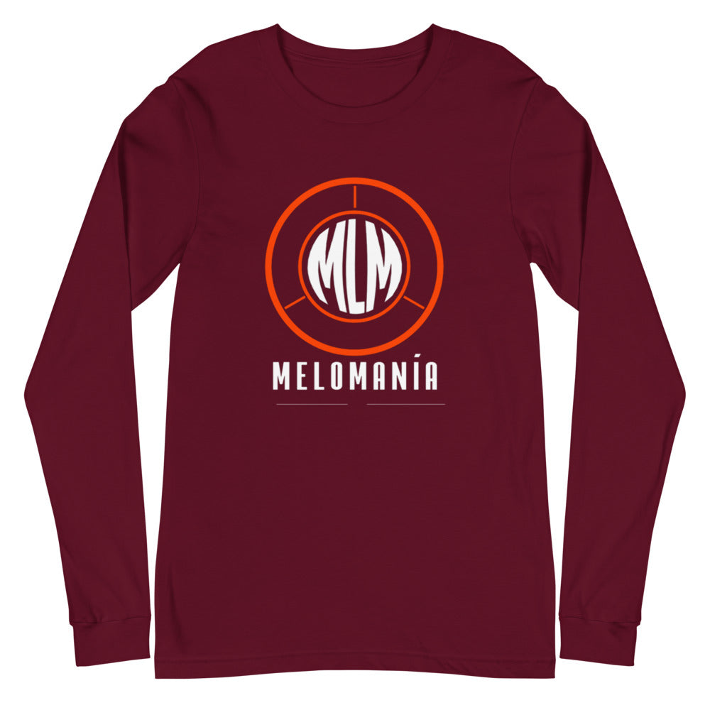 Melomania Unisex Long Sleeve Tee Maroon