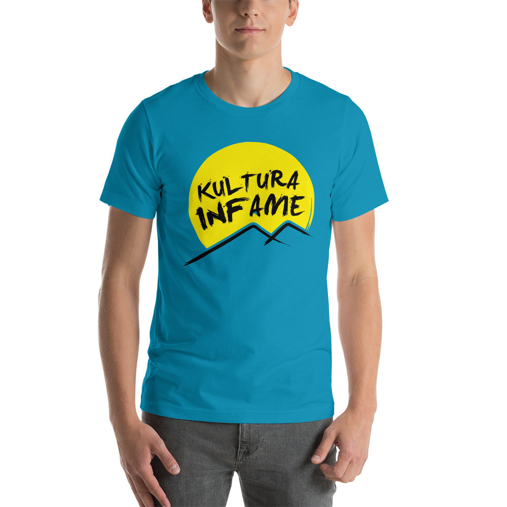 Kultura Infame Logo Blue Short-Sleeve Unisex T-Shirt