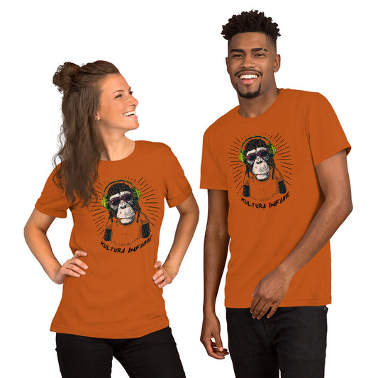 Kultura Infame Rasta Monkey Autum Short-Sleeve Unisex T-Shirt