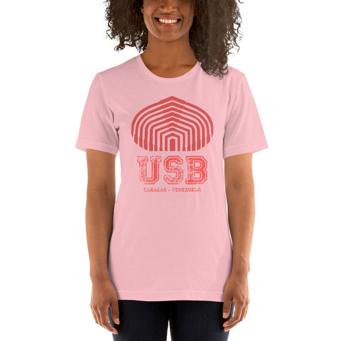 Camiseta USB de manga corta unisex pink