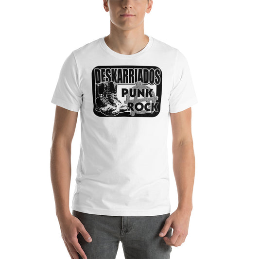 Camiseta Blanca Deskarriados Punk Rock de manga corta unisex