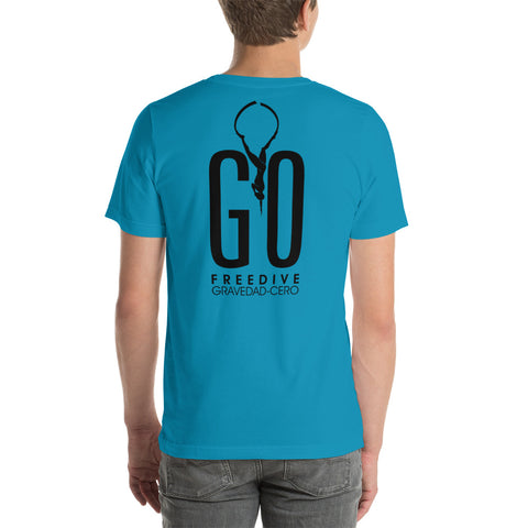 Freedive G0 EA De Apnea Back Logo T-Shirt Aqua