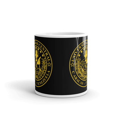 Taza UCV Gold Negra Brillante