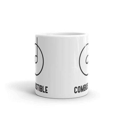 Combustible White glossy mug