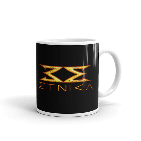 Etnica black glossy mug