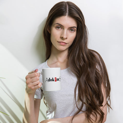 Adokines White glossy mug