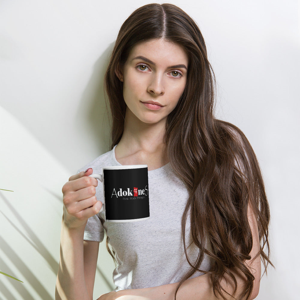 Adokines Black glossy mug