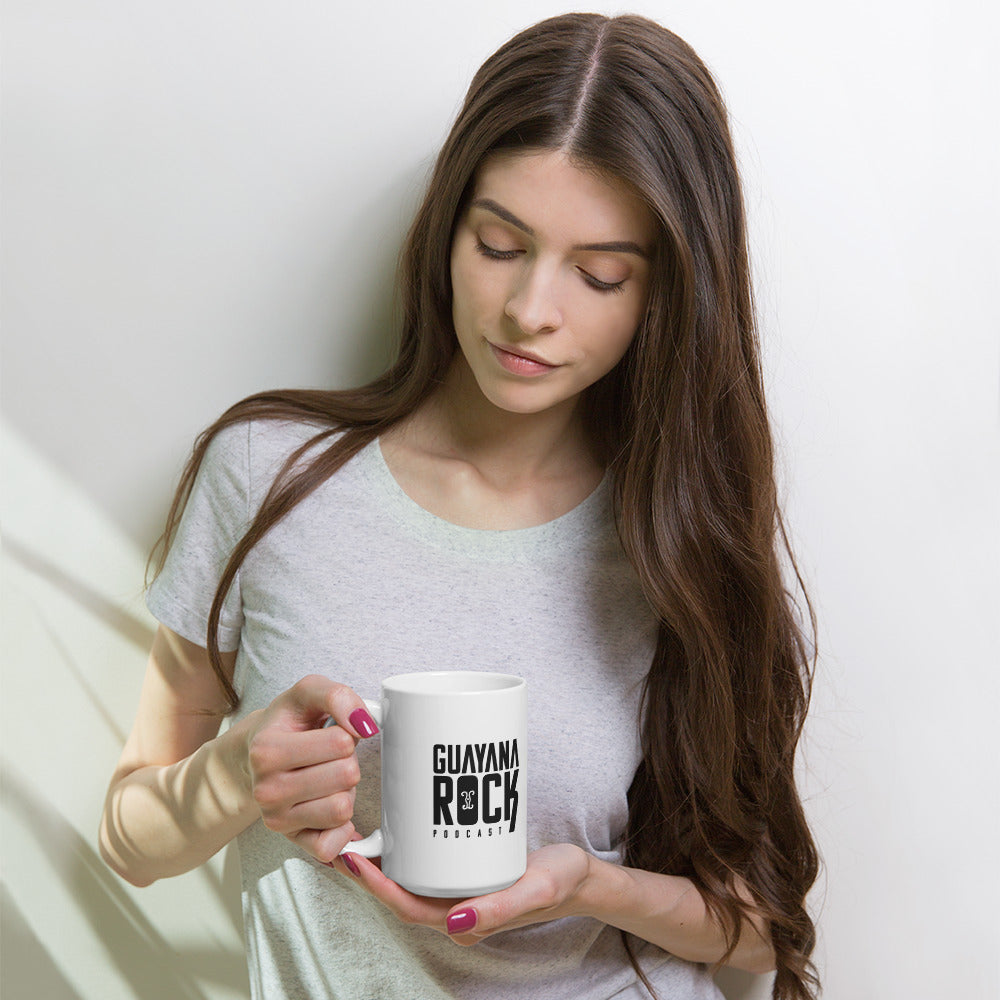 Guayana Rock Podcast White glossy mug