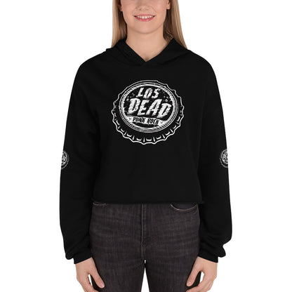 Los Dead Black Crop Hoodie