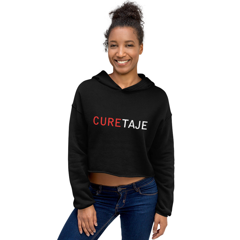 Curetaje Black Crop Hoodie