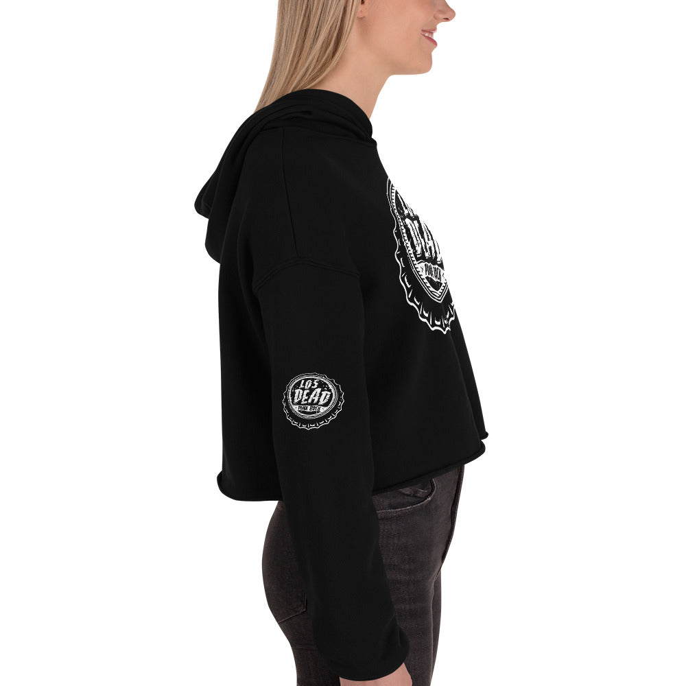 Los Dead Black Crop Hoodie