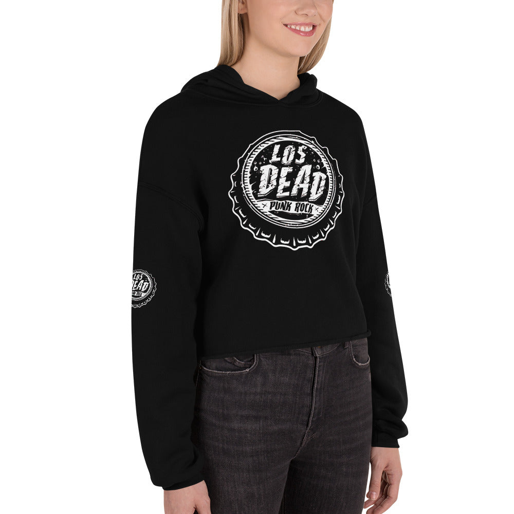 Los Dead Black Crop Hoodie