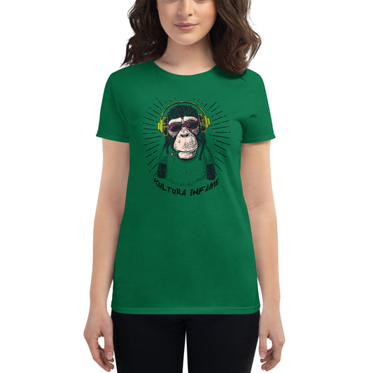 Kultura Infame Rasta Monkey Women's short sleeve t-shirt