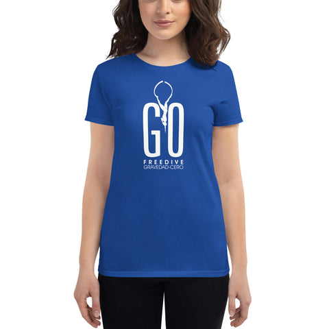 Freedive G0 Royal Blue Women's short sleeve t-shirt